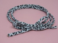 Strikhaarbandje luipaardprint zwart